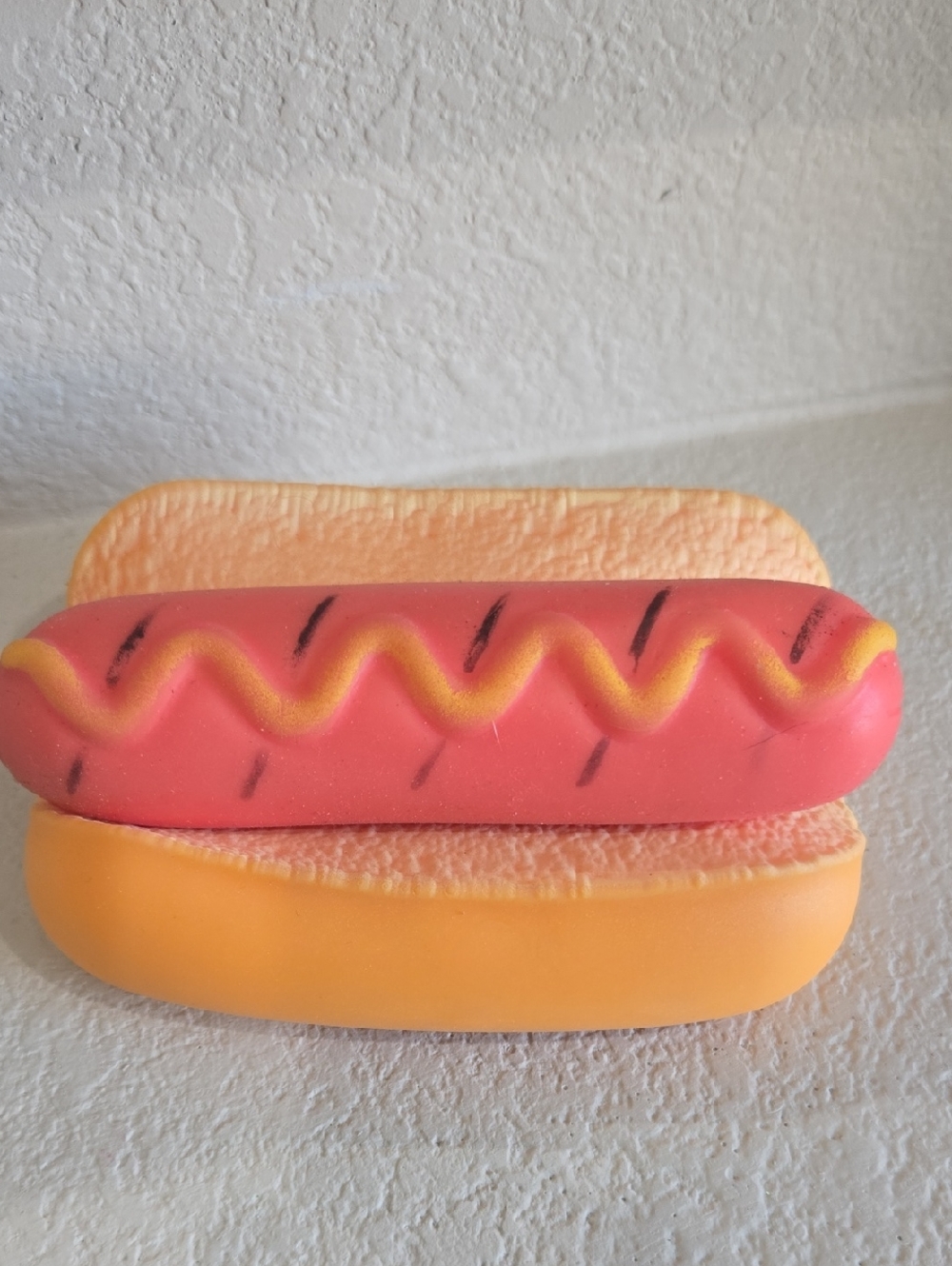 Sunny Days Squishy Hot Dog Toy - Pink & Yellow